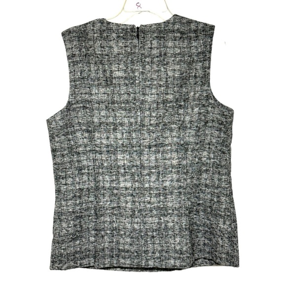 352 - CALVIN KLEIN- BLOUSE - TOP - SLEEVELESS - BLACK/WHITE/GREY - SIZE XL - Picture 8 of 15